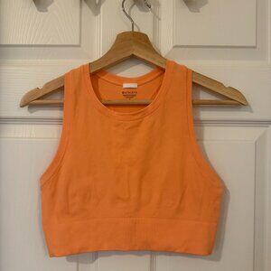 Athleta Momentum Flex Ultra Crop Tank, Size Small, Papaya Orange
